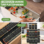 Set de 24 Bocaux à Épices en Verre