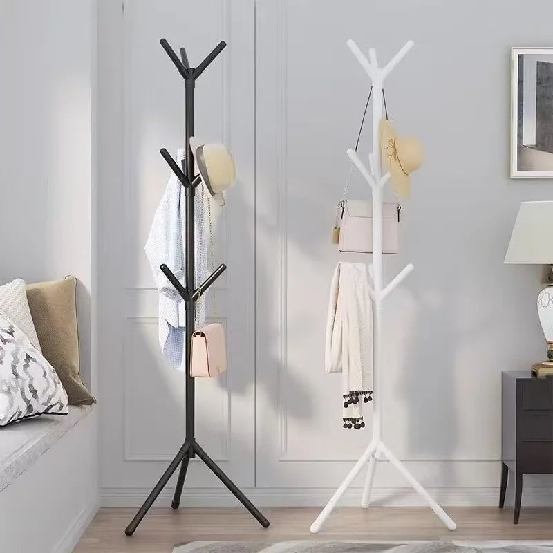 Floor Standing Clothes Rack Tree Branch Shape Multi Hook Mobile and Convenient Coat Rack for Home Living Room Clothing Storage