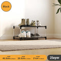 1 pc 2-layer simple shoe rack - easy to assemble and space saving design, perfect for entrances, bedrooms, etc