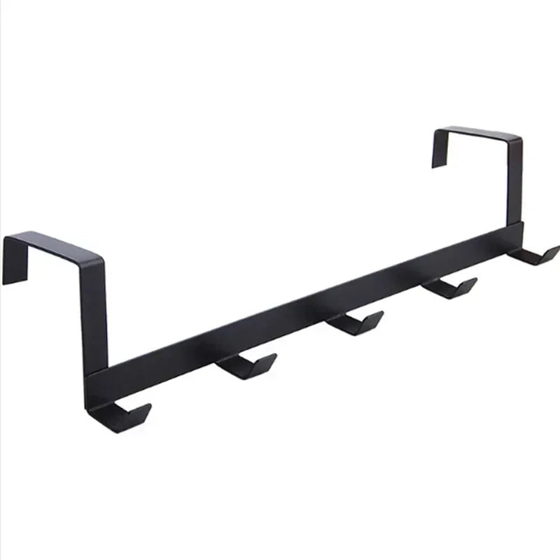 Over The Door 5 Hook Rack Bedroom Bathroom Household Organizer Clothe Coat Hat Towel Hanger Storage Accessory Supplies