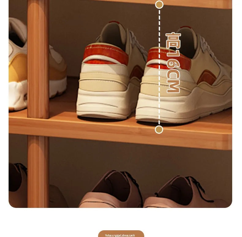 Multi layer minimalist narrow shoe rack, household wooden shoe cabinet, shoe storage rack, balcony storage rack, storage cabinet