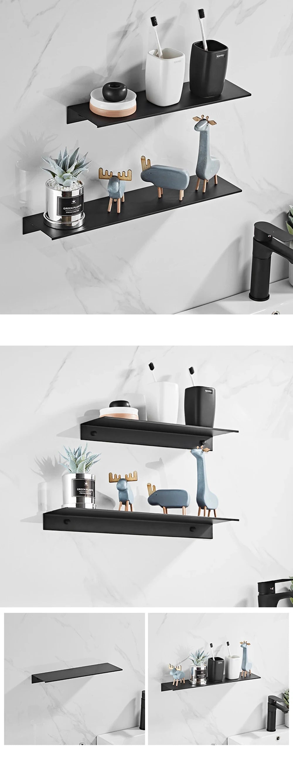 Étagère Murale Flottante Aluminium