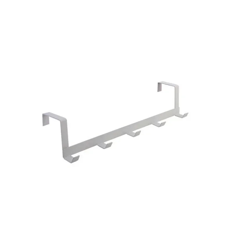 Over The Door 5 Hook Rack Bedroom Bathroom Household Organizer Clothe Coat Hat Towel Hanger Storage Accessory Supplies