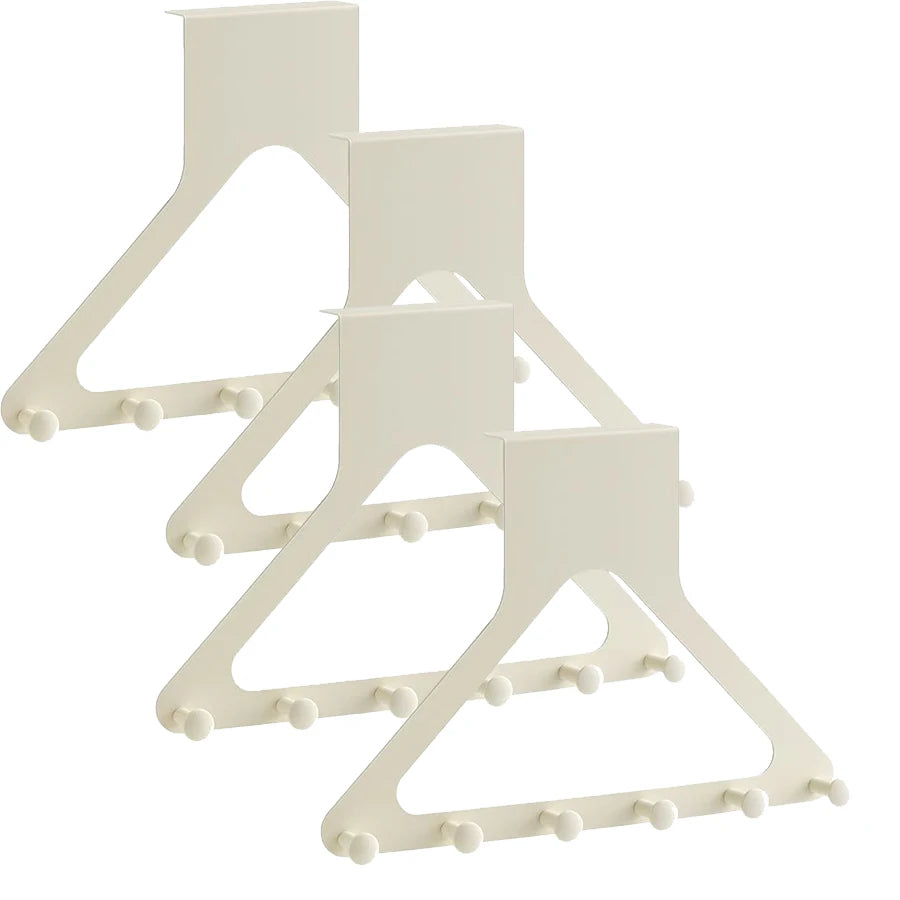 2/4pcs Over The Door Hooks, Door Hanger Hooks for Hanging, Over The Doors Towel Racks for Bathroom with 6 Coat Hook, Coat Rack