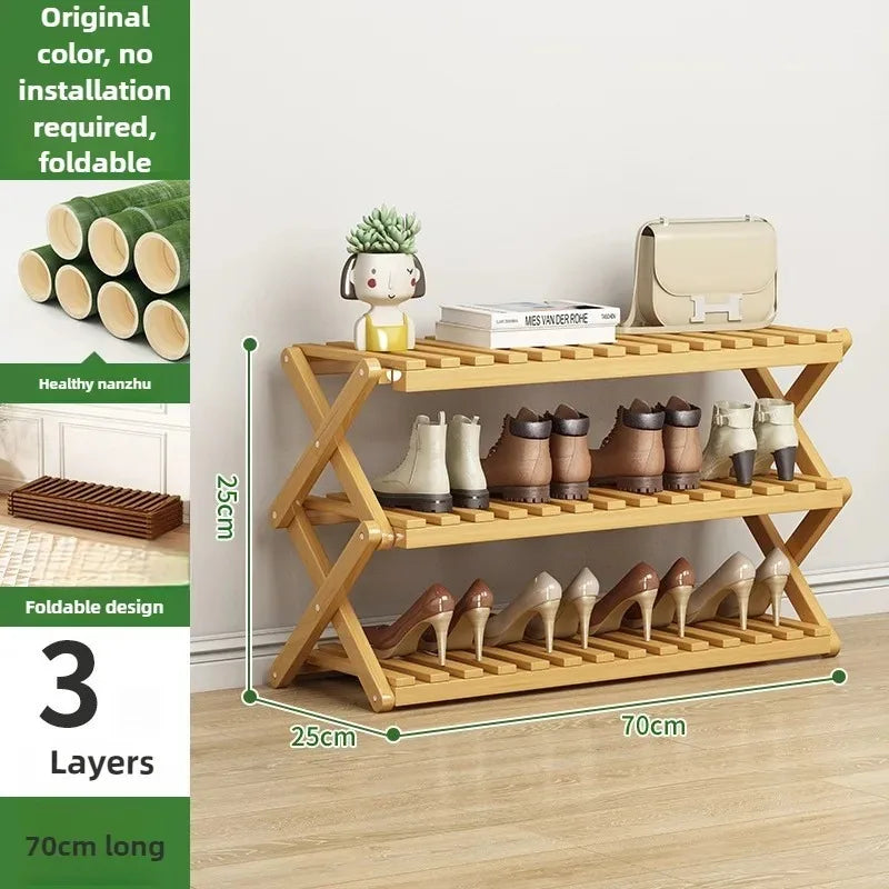 Casier à Chaussures Pliable Multi-Niveaux