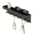Holder Wall Mount, Key Holder Wall Mount Adhesive with Mail Organizer Tray with 6 Key Hooks for Wall