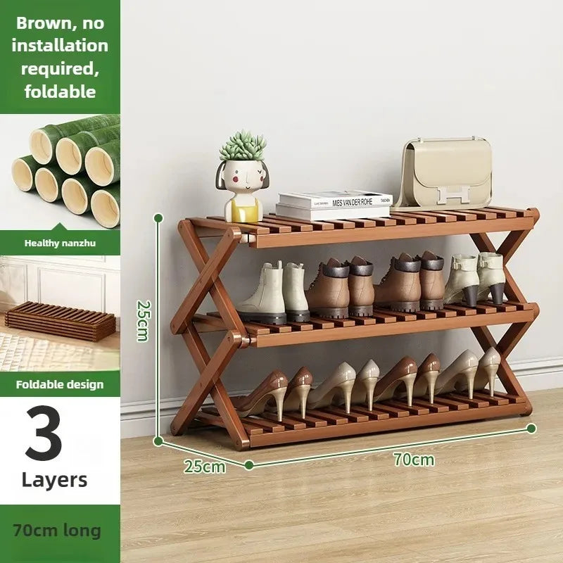 Casier à Chaussures Pliable Multi-Niveaux