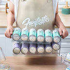 Boîte de rangement double niveau pour frigo