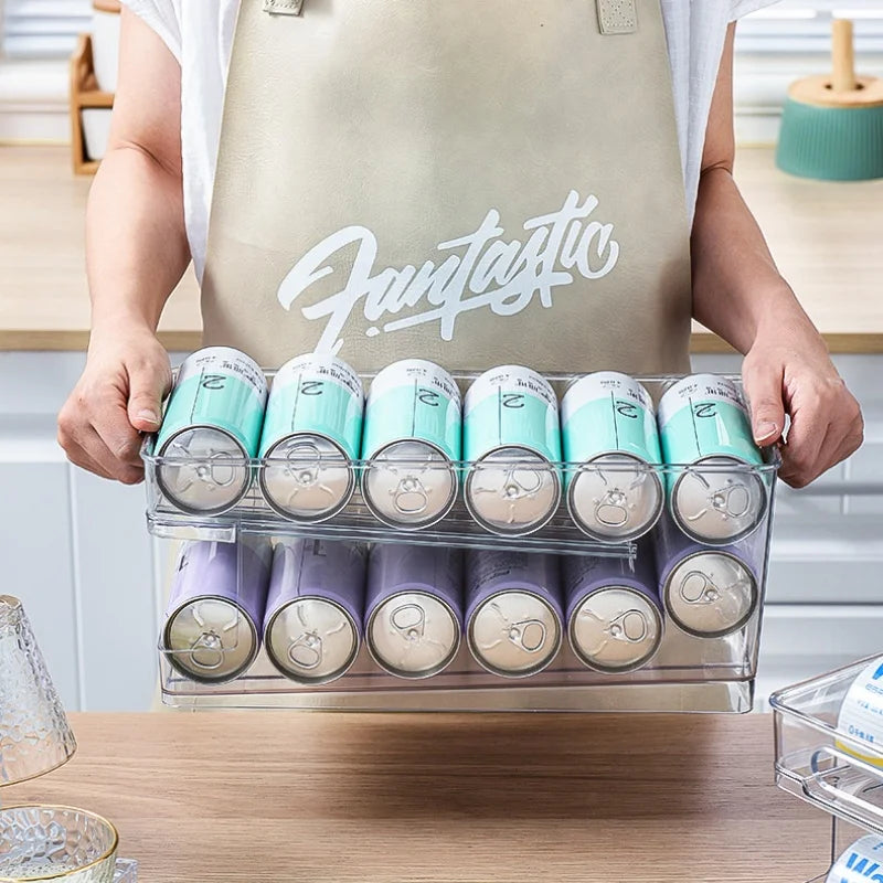 Boîte de Rangement Double Niveau pour Frigo