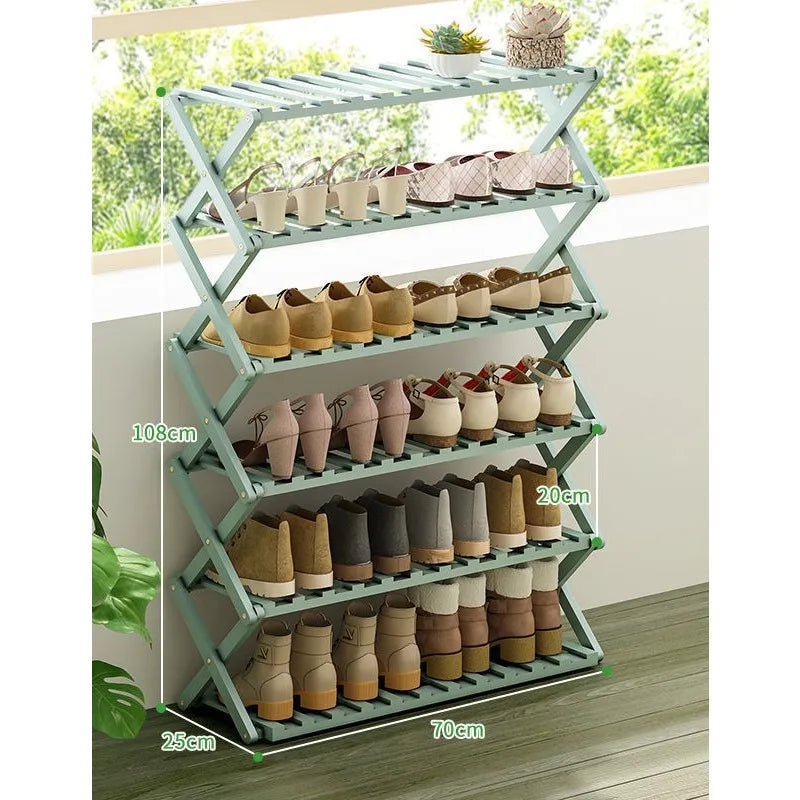 Casier à Chaussures Pliable Multi-Niveaux