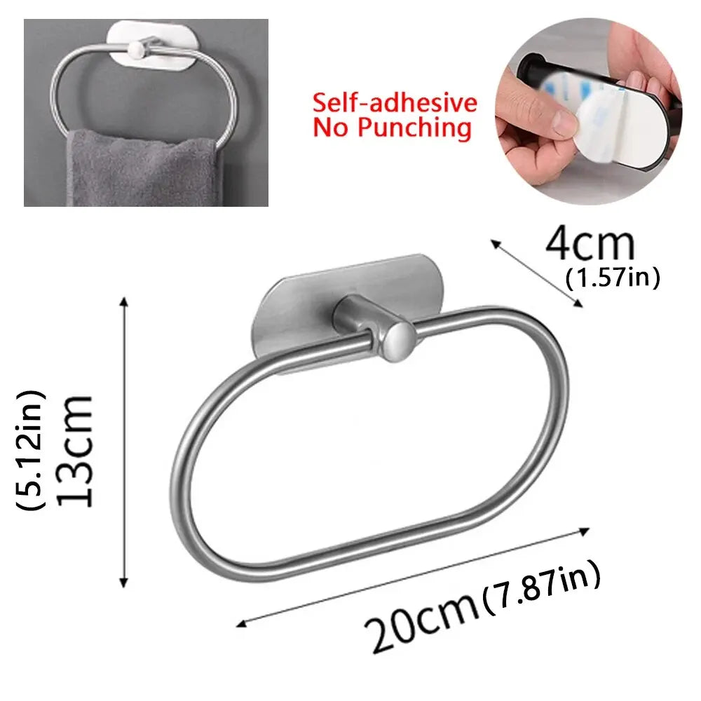 Porte-Serviettes Adhésif Inox