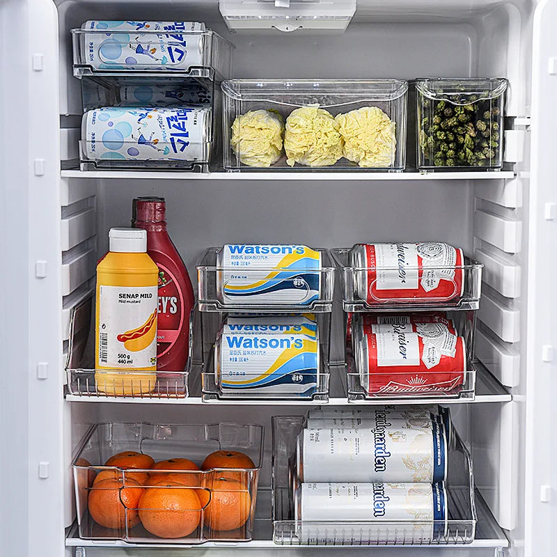 Boîte de Rangement Double Niveau pour Frigo