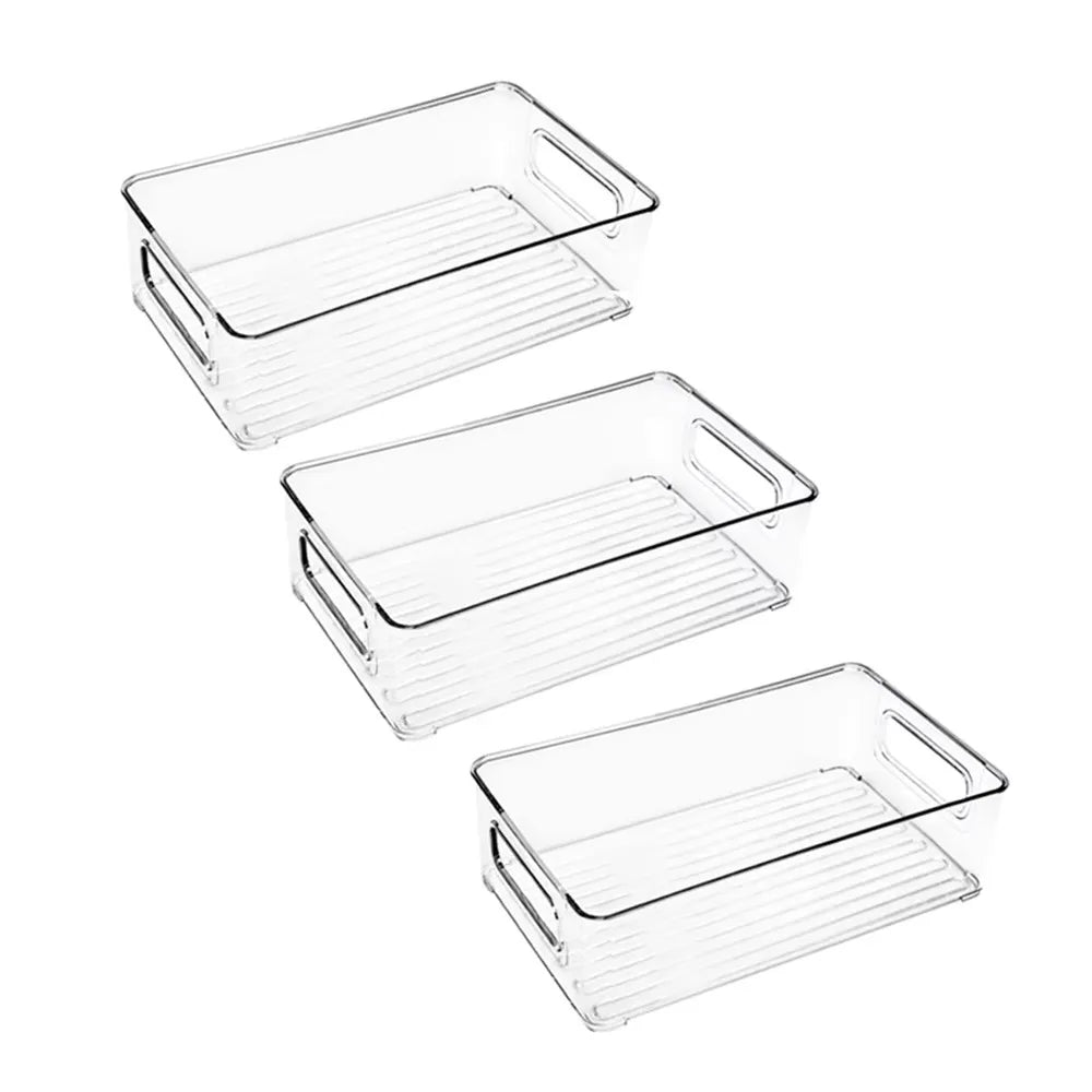 Bacs de Rangement Empilables Transparents