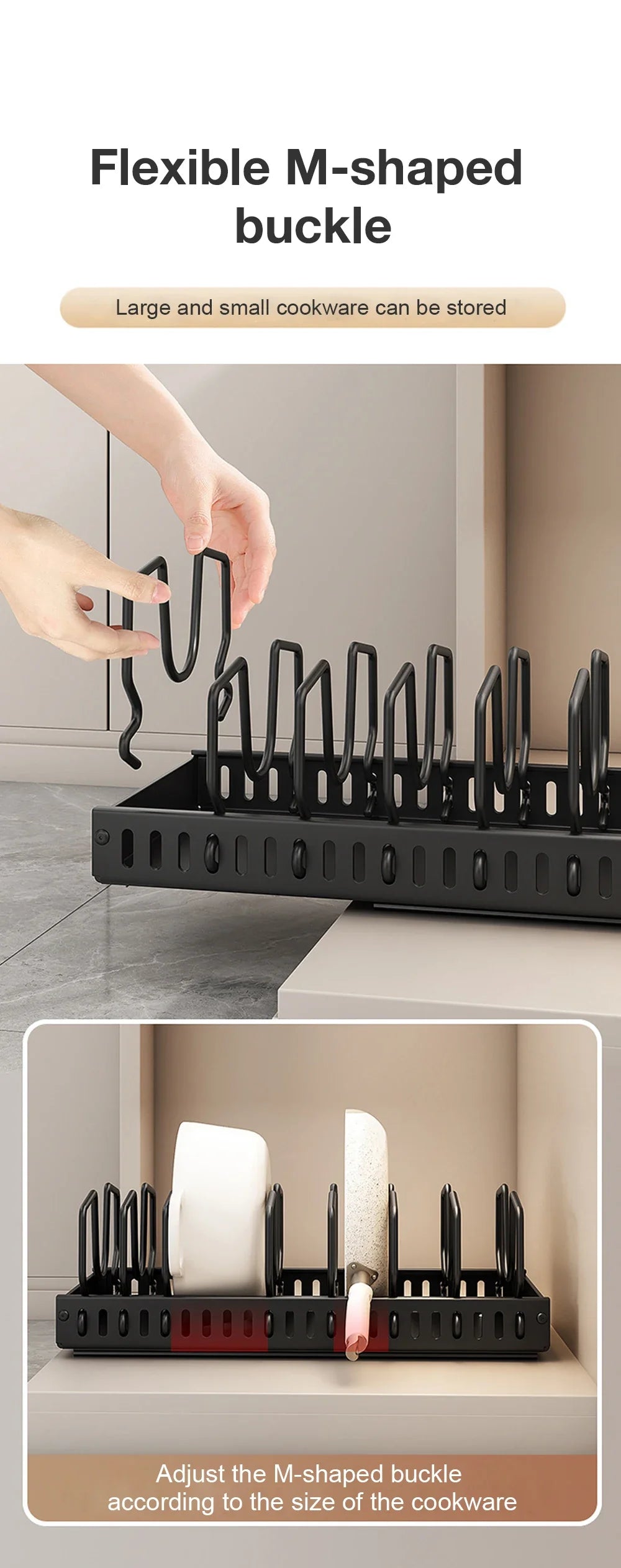 Organisateur Coulissant pour Poêles et Casseroles