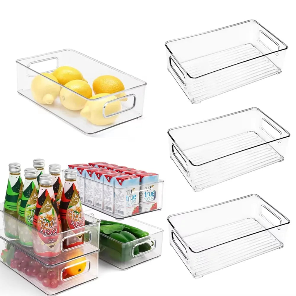 Bacs de Rangement Empilables Transparents
