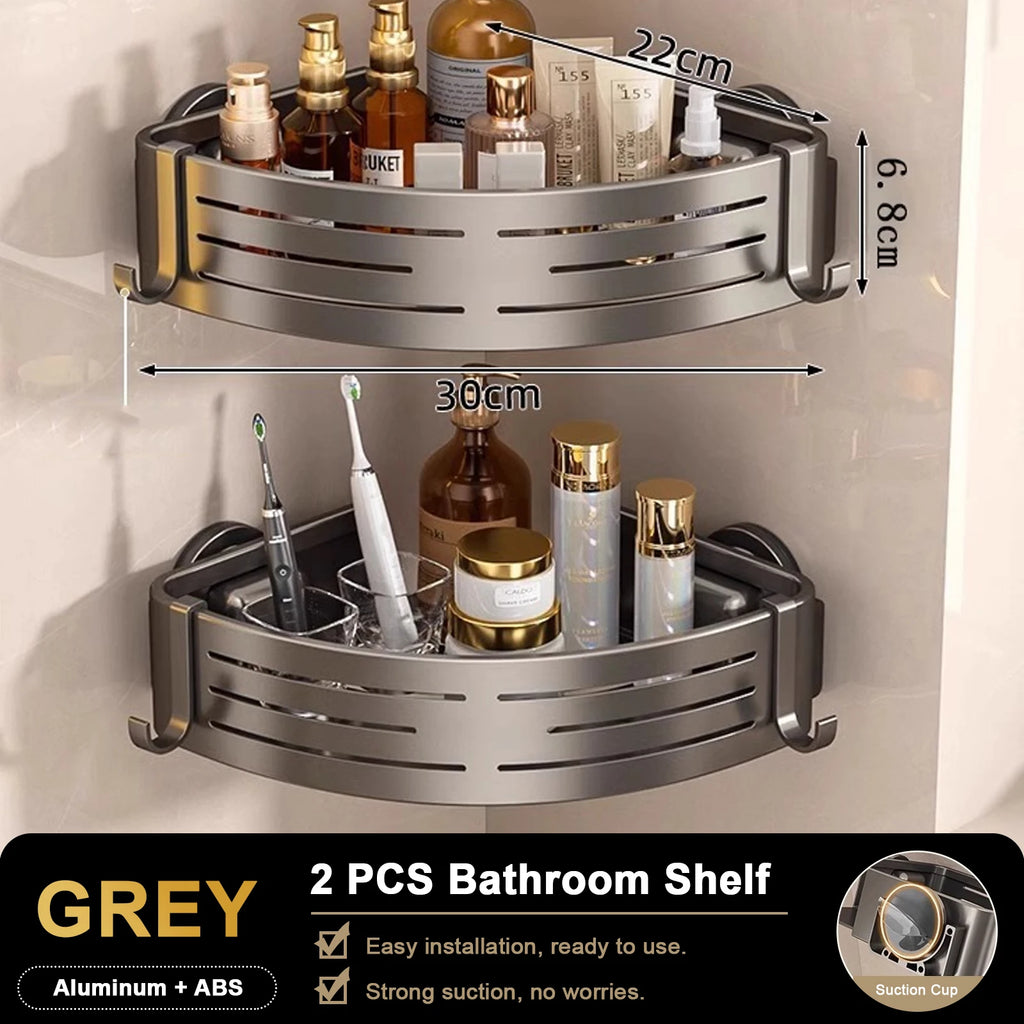 Étagère de Douche d'Angle à Ventouses