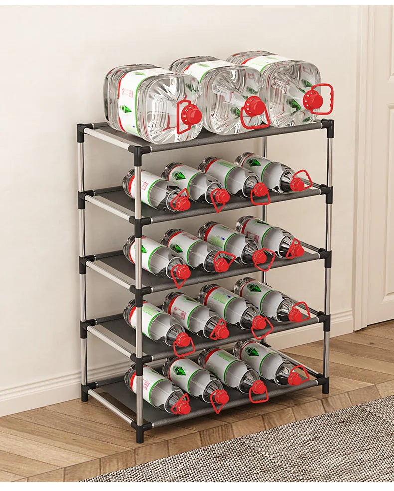 1 pc 2-layer simple shoe rack - easy to assemble and space saving design, perfect for entrances, bedrooms, etc