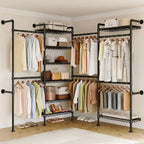 Système de Rangement Mural pour Dressing Noir Mat
