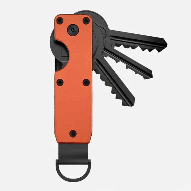 Smart Metal Key Organizer Minimalist Key Case Holder with Screwdriver Holds 2-6 Keys Fob for Keys Less than 6.2cm Outdoor Tools