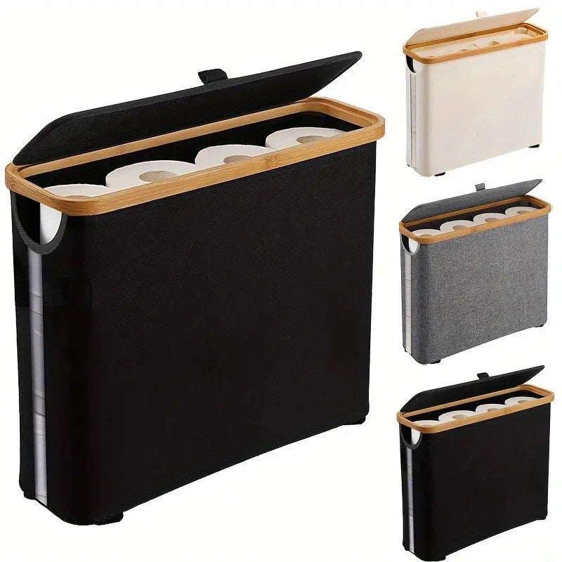 Porte-Papier Toilette Pliable avec Couvercle