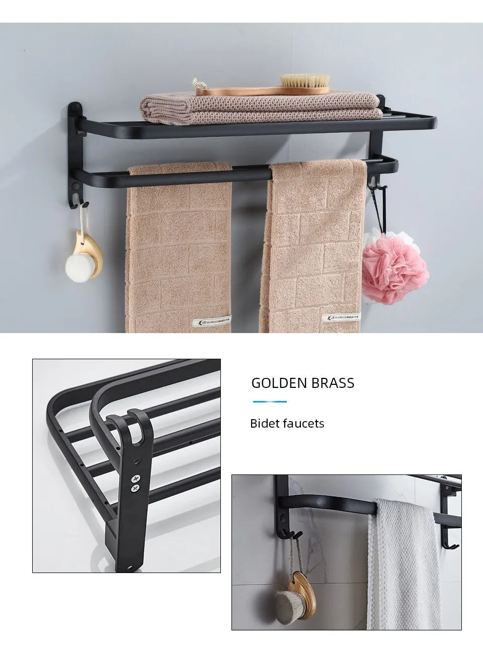 Porte-Serviettes Mural Pliable