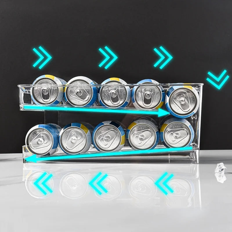 Boîte de Rangement Double Niveau pour Frigo