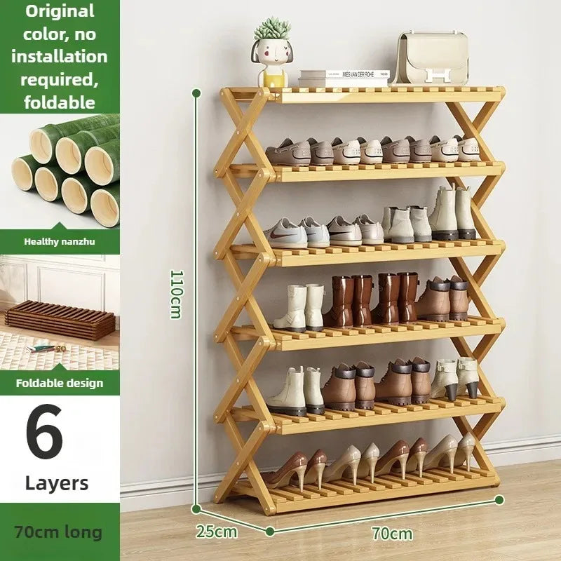 Casier à Chaussures Pliable Multi-Niveaux
