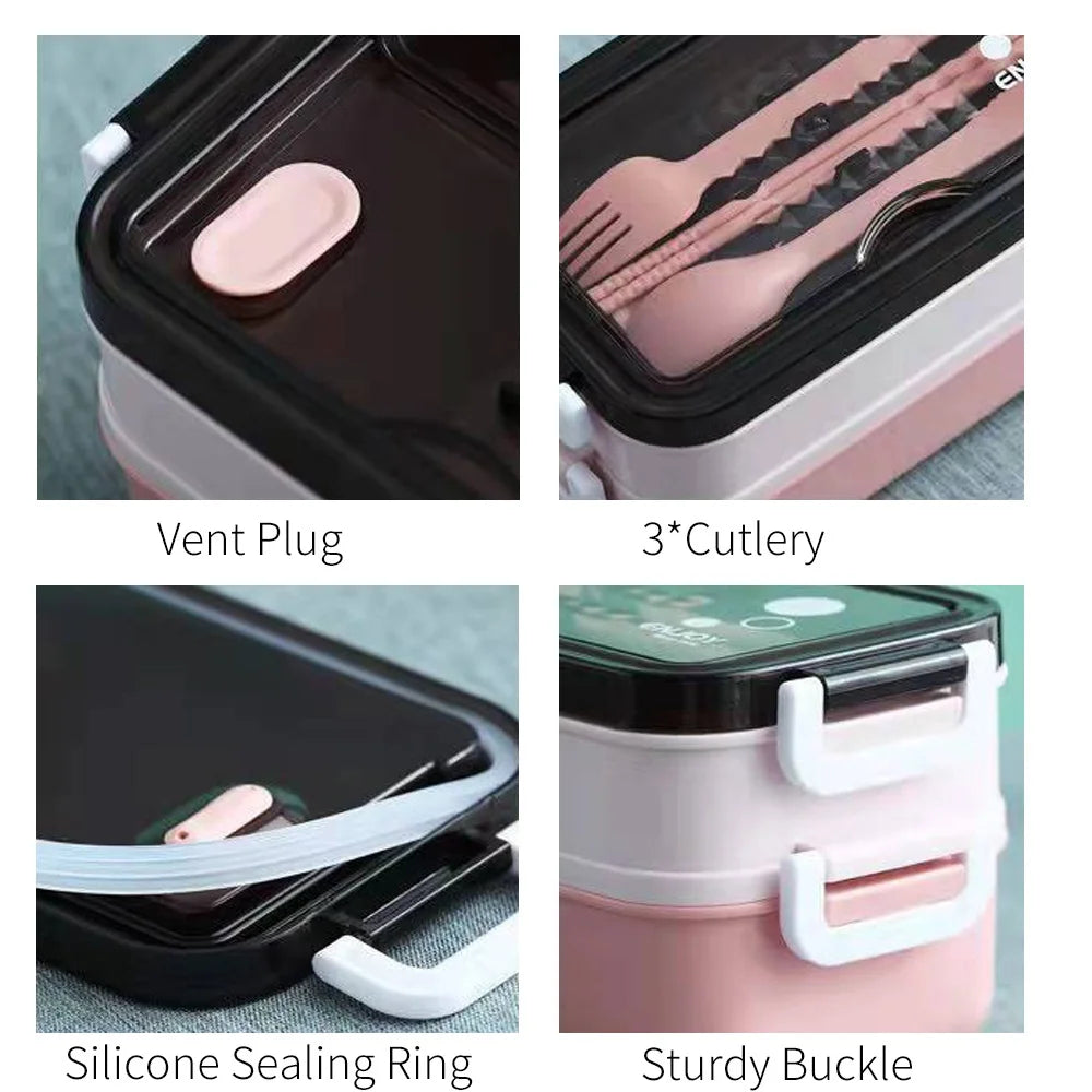 Lunch Box Double Compartiment Micro-Ondes