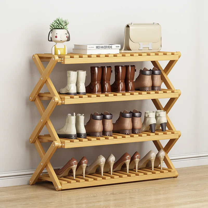 Casier à Chaussures Pliable Multi-Niveaux