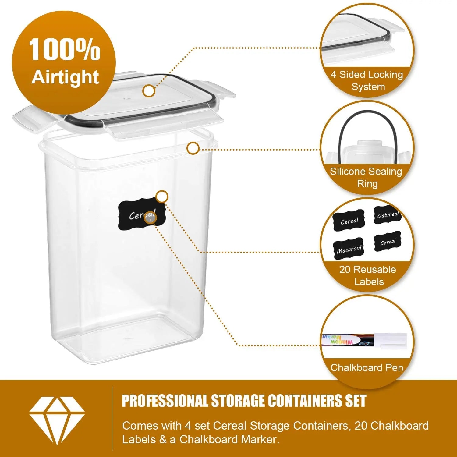 Set de 7 Boîtes Alimentaires sans BPA