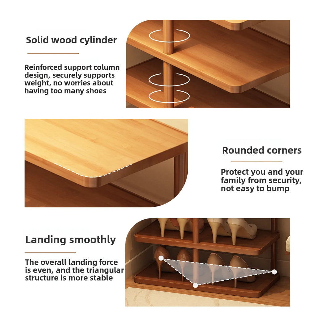 Multi layer minimalist narrow shoe rack, household wooden shoe cabinet, shoe storage rack, balcony storage rack, storage cabinet