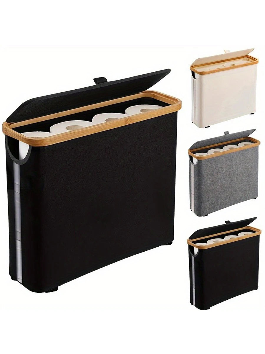 Porte-Papier Toilette Pliable avec Couvercle