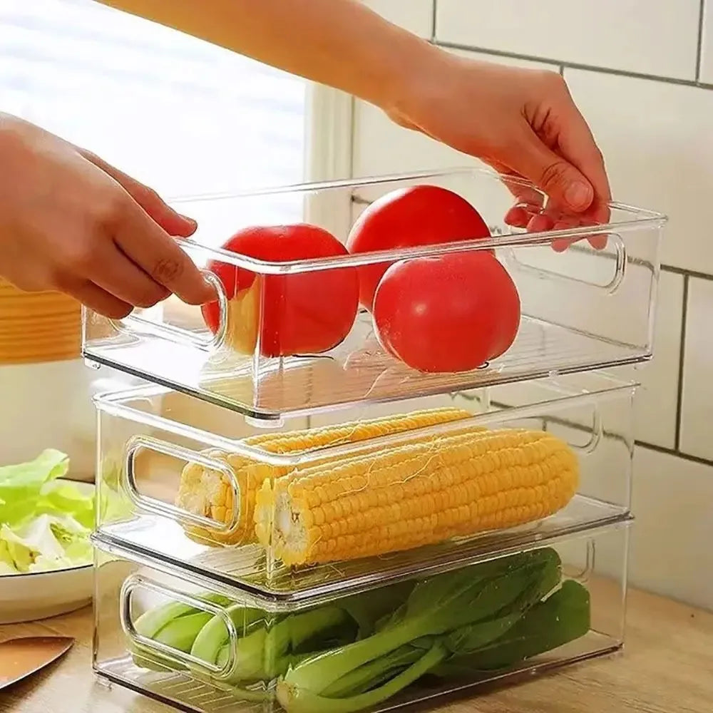 Bacs de Rangement Empilables Transparents