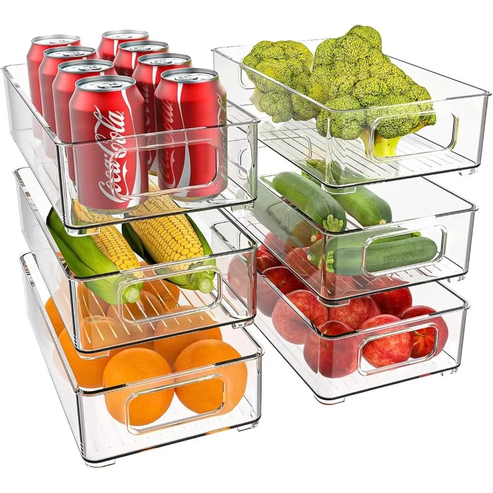 Bacs de Rangement Empilables Transparents