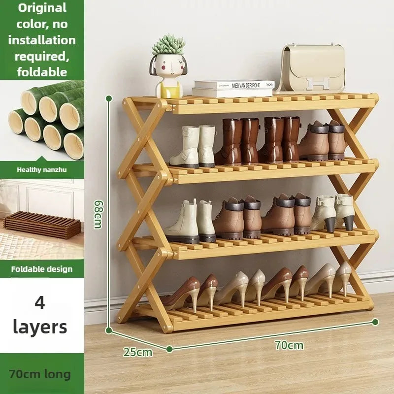 Casier à Chaussures Pliable Multi-Niveaux