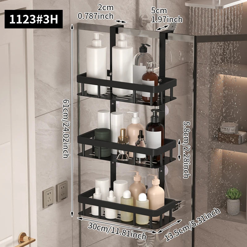 Étagère Murale de Salle de Bain 3 Niveaux