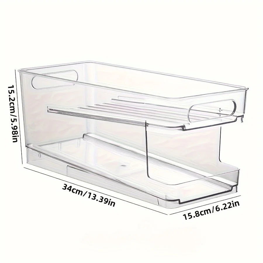 Boîte de Rangement Double Niveau pour Frigo