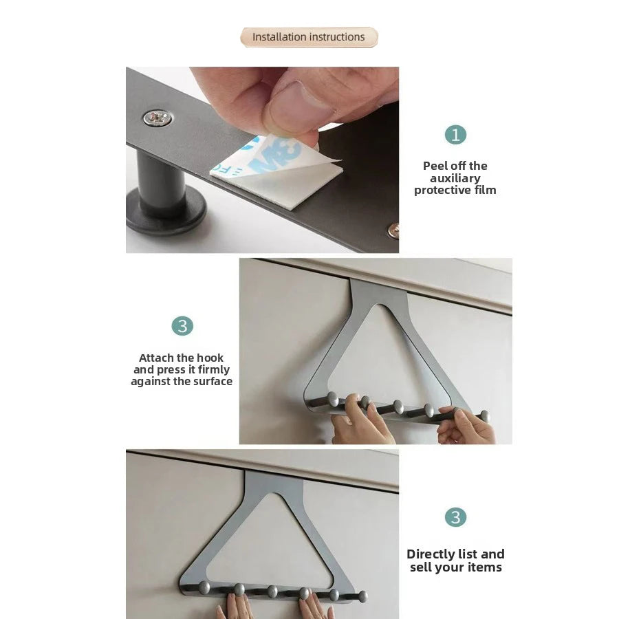 2/4pcs Over The Door Hooks, Door Hanger Hooks for Hanging, Over The Doors Towel Racks for Bathroom with 6 Coat Hook, Coat Rack