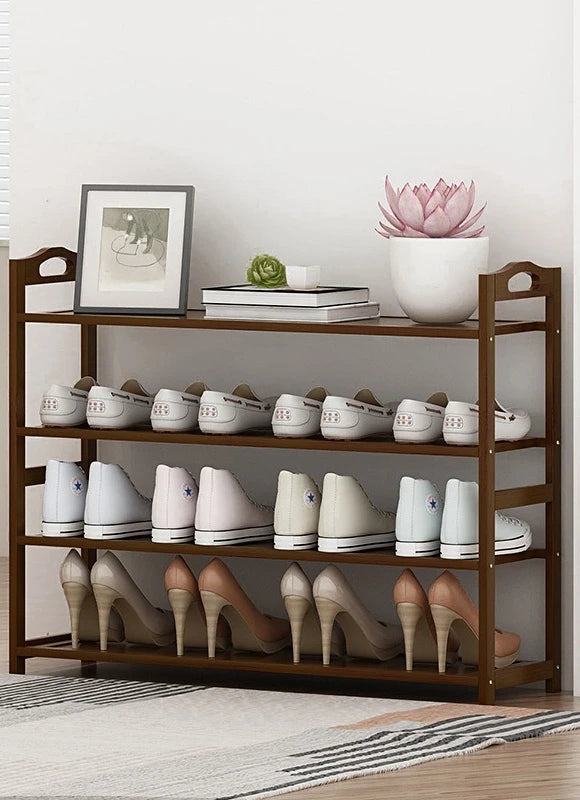 Meuble à Chaussures en Bambou avec Tiroirs