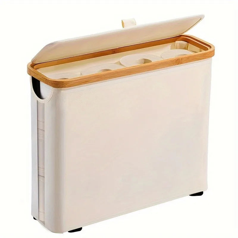 Porte-Papier Toilette Pliable avec Couvercle