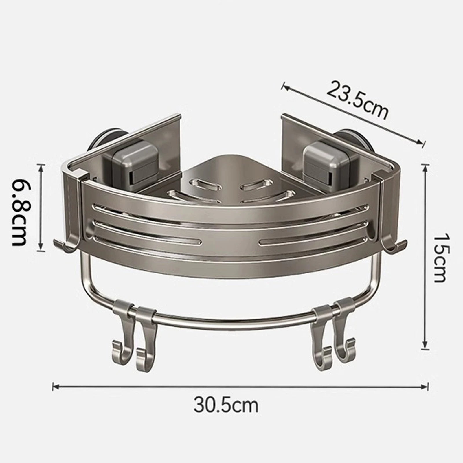 Étagère de Douche d'Angle à Ventouses