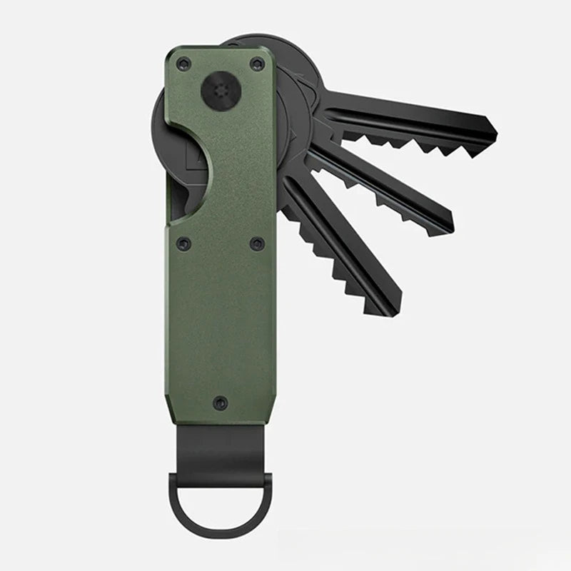 Smart Metal Key Organizer Minimalist Key Case Holder with Screwdriver Holds 2-6 Keys Fob for Keys Less than 6.2cm Outdoor Tools