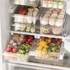Boîte de rangement transparente pour fruits et œufs au frigo