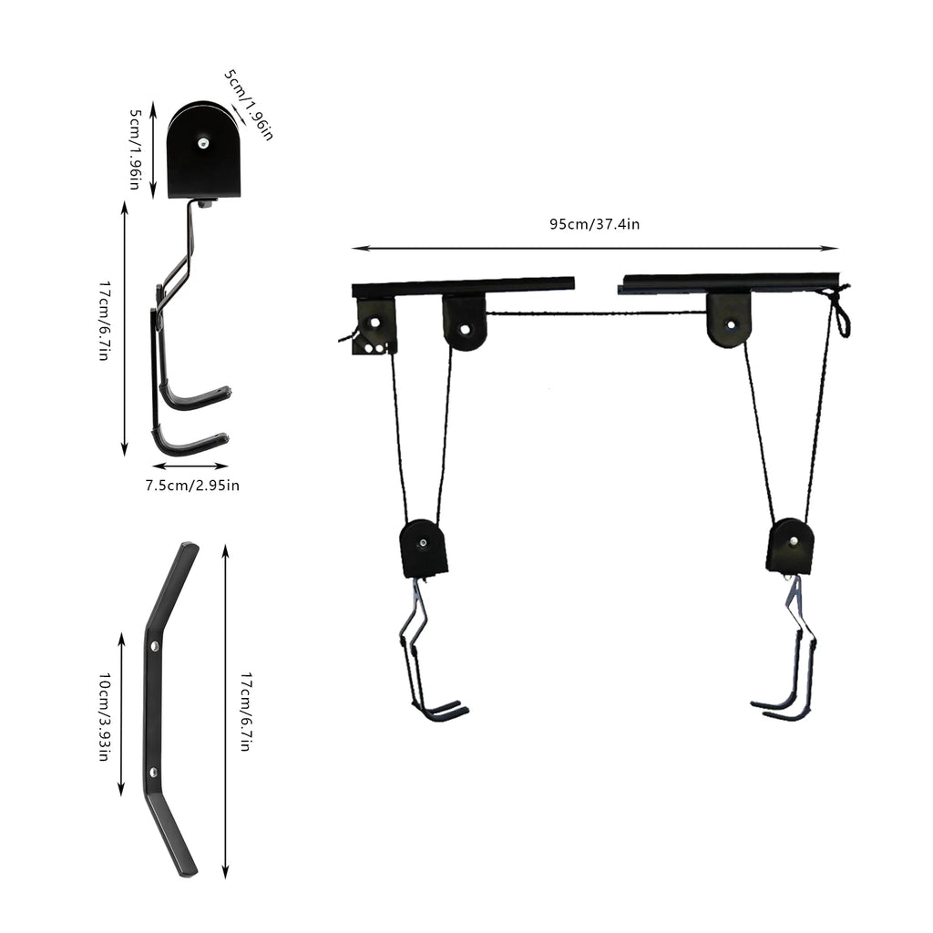 Palan pour Vélo au Plafond 60kg
