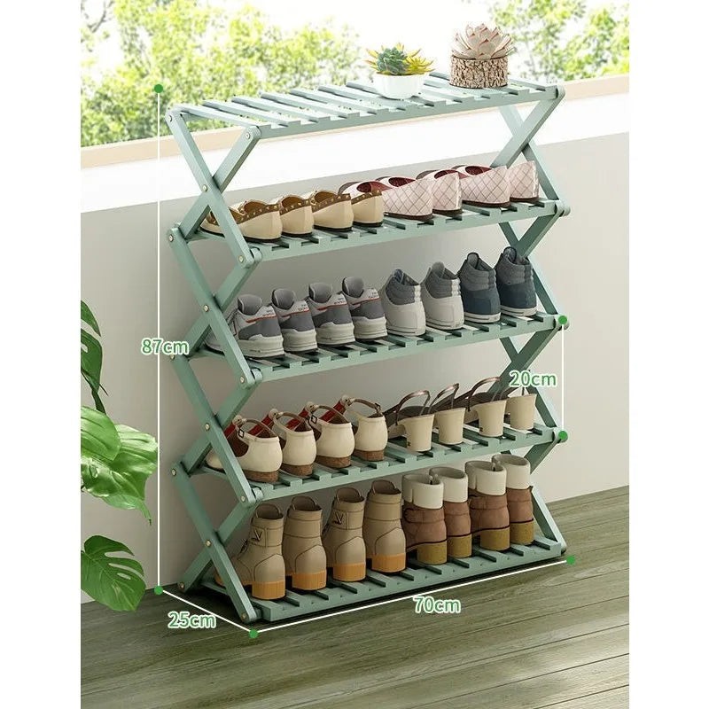 Casier à Chaussures Pliable Multi-Niveaux