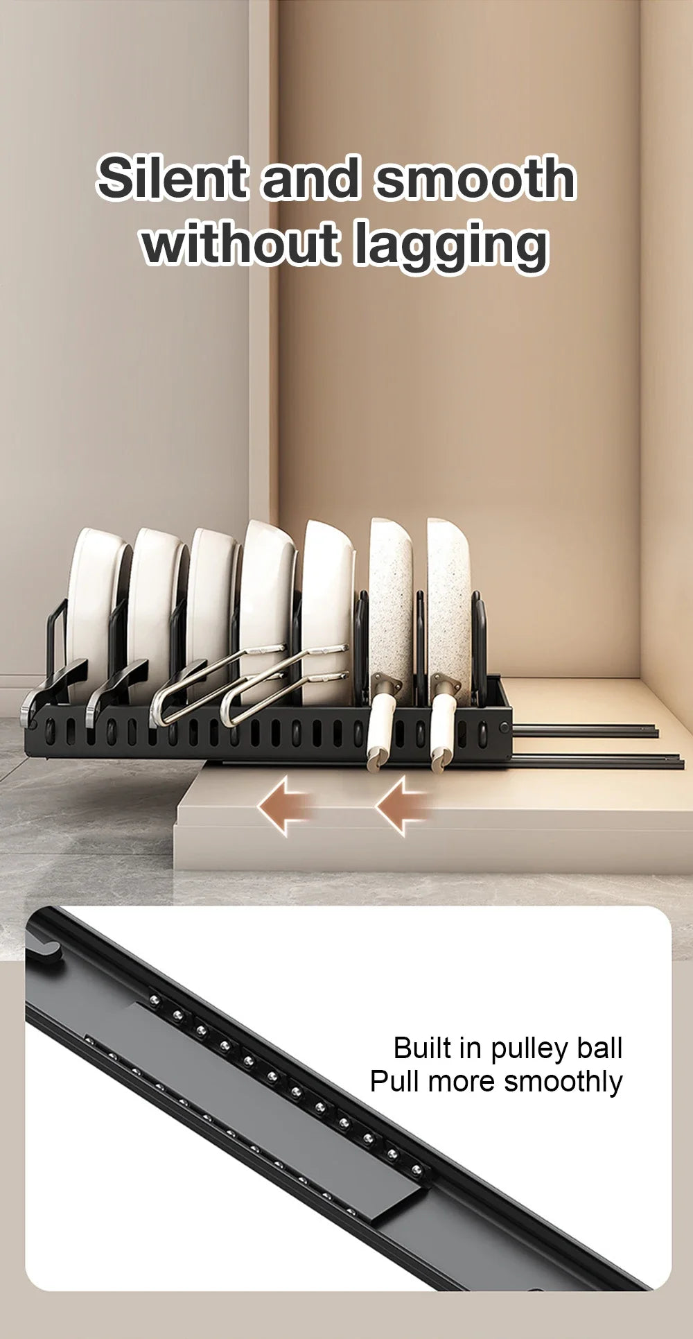Organisateur Coulissant pour Poêles et Casseroles