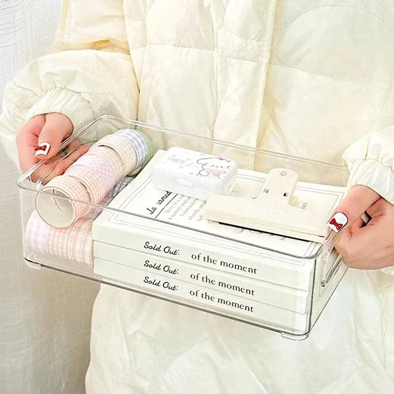 Bacs de Rangement Empilables Transparents