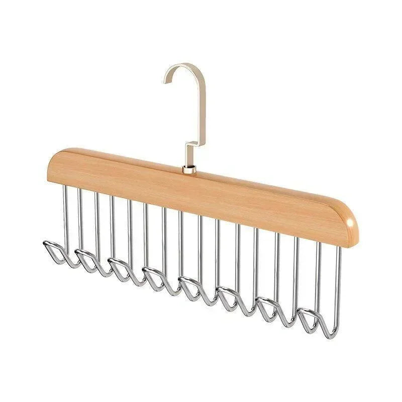 Cintre en Bois avec 8 Crochets pour Accessoires