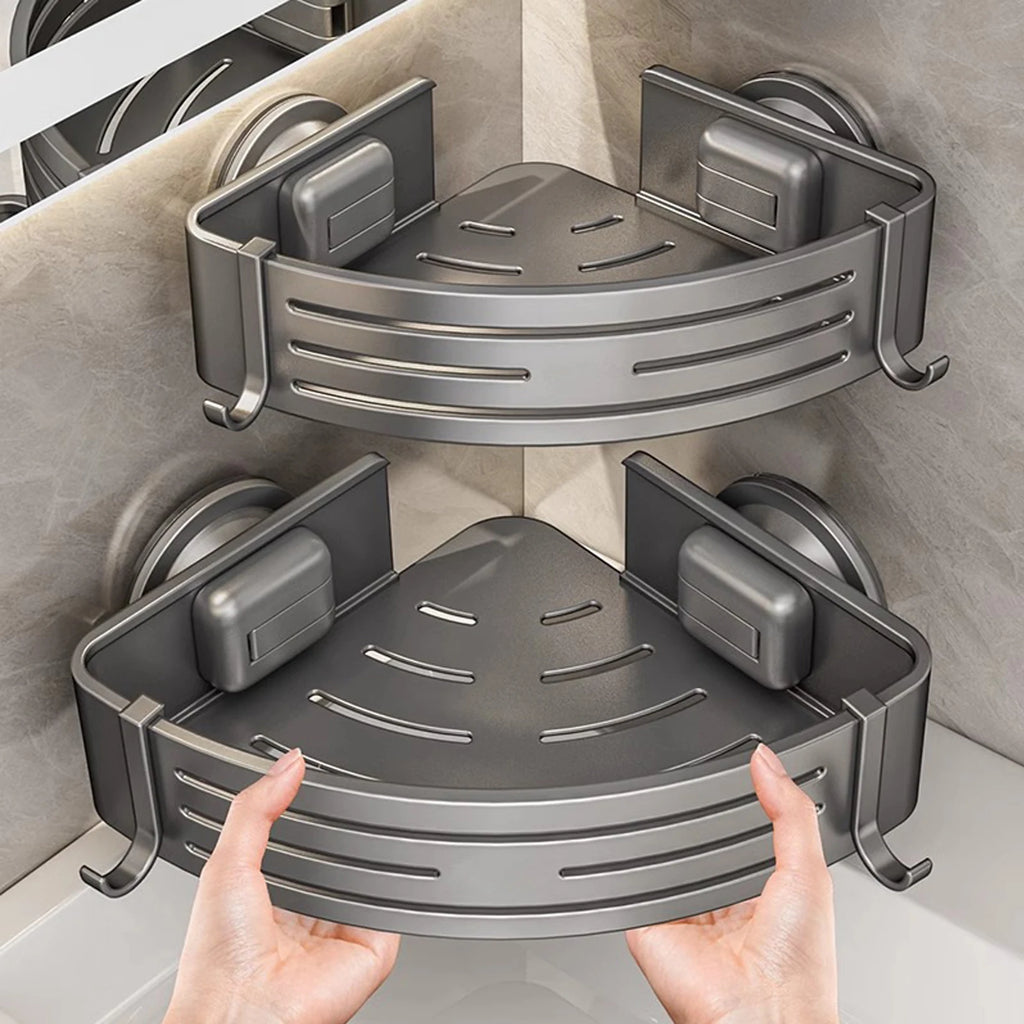 Étagère de Douche d'Angle à Ventouses
