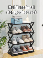 Range-Chaussures 4 Niveaux Empilable en X